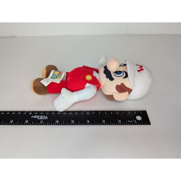 Set 3 Super Nintendo Mario White Hat Red Fire & 2 Mushroom Plush - Picture 5 of 14